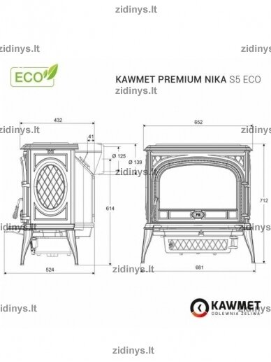 Krosnelė KAWMET Premium NIKA S5 ECO 7 Krosnelė KAWMET Premium NIKA S5 ECO 7
