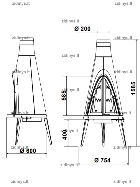 Krosnelė INVICTA Tipi 1 Krosnelė INVICTA Tipi 1