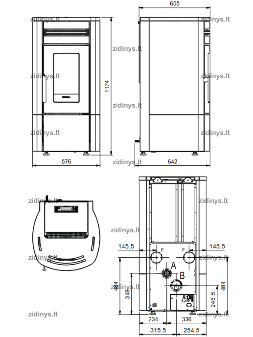 Krosnelė EXTRAFLAME Noris Lux Plus 2