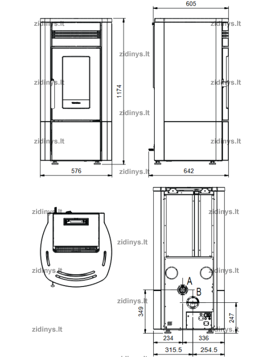 Krosnelė EXTRAFLAME Noris 3 Krosnelė EXTRAFLAME Noris 3