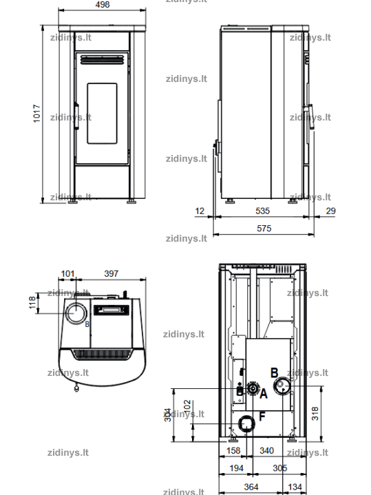 Krosnelė EXTRAFLAME Klaudia Plus 3