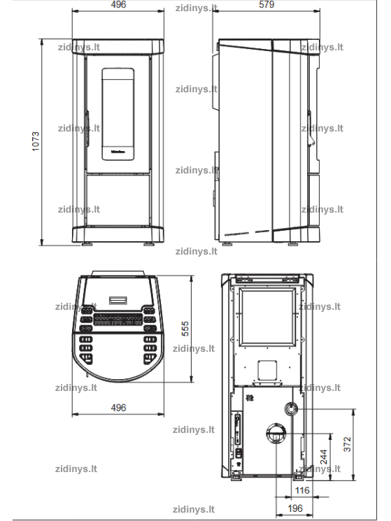 Krosnelė EXTRAFLAME Mietta EVO 2