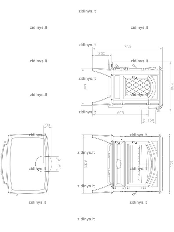 Krosnelė DOVRE 640WD 1 Krosnelė DOVRE 640WD 1