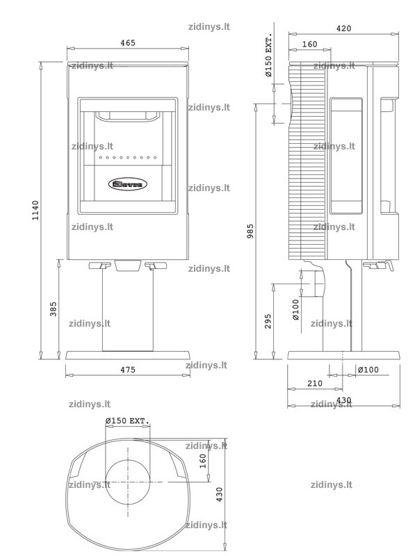 Krosnelė DOVRE ASTRO 4CB/P 2 Krosnelė DOVRE ASTRO 4CB/P 2