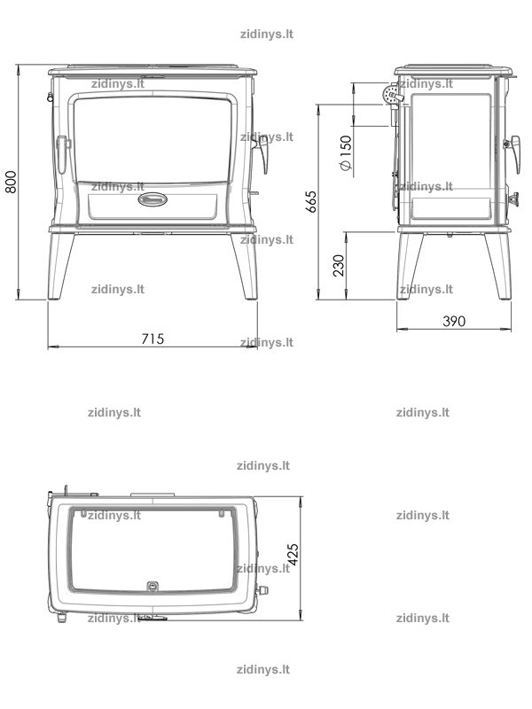 Krosnelė DOVRE TAI 55WD 4 Krosnelė DOVRE TAI 55WD 4