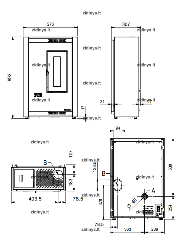 Krosnelė EXTRAFLAME Luisella 3