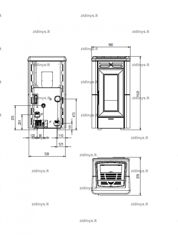 Krosnelė EXTRAFLAME Anastasia Plus 4 Krosnelė EXTRAFLAME Anastasia Plus 4