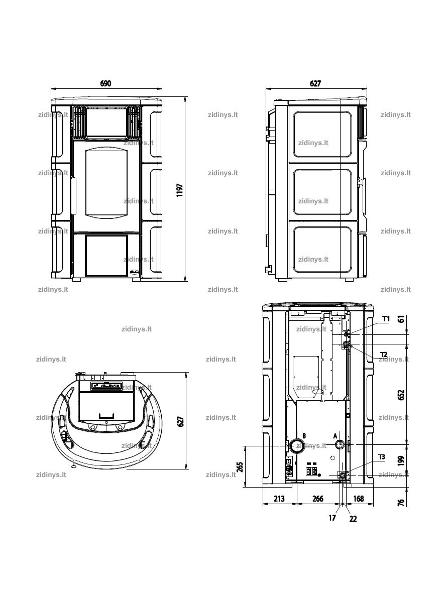 Krosnelė EXTRAFLAME Iside Idro H15 4 Krosnelė EXTRAFLAME Iside Idro H15 4