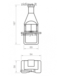 Lauko židinys - grilis BARBECUES Spring BT/CB 1 Lauko židinys - grilis BARBECUES Spring BT/CB 1