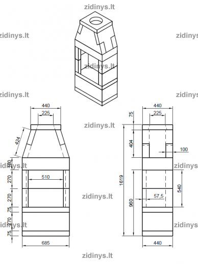 Lauko židinys Shiedel Kingfire S 3