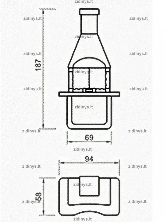 Lauko židinys - grilis BARBECUES Spring BT/GB 1
