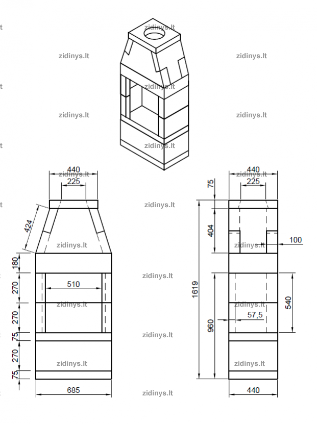 Lauko židinys Shiedel Kingfire S 3