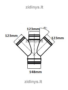 Ortakio redukcinis keturšakis Darco 150/3x125 1 Ortakio redukcinis keturšakis Darco 150/3x125 1