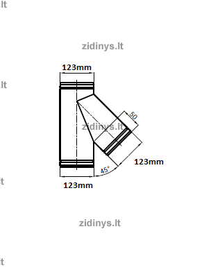 Ortakio trišakis Darco Ø125/45˚ 1 Ortakio trišakis Darco Ø125/45˚ 1