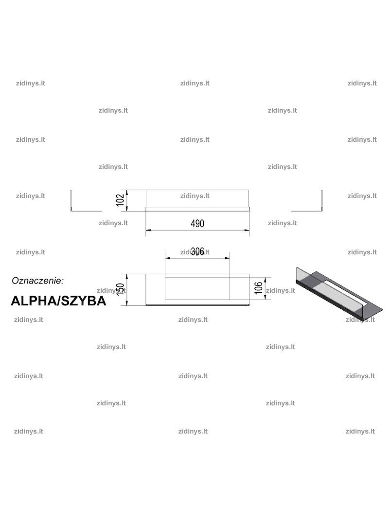 Stiklas biožidiniui Kratki Alpha 2 Stiklas biožidiniui Kratki Alpha 2