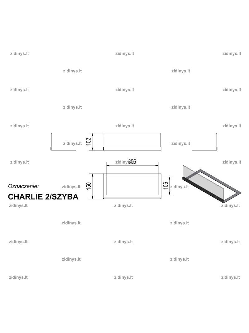 Stiklas biožidiniui Kratki Charlie 2 1