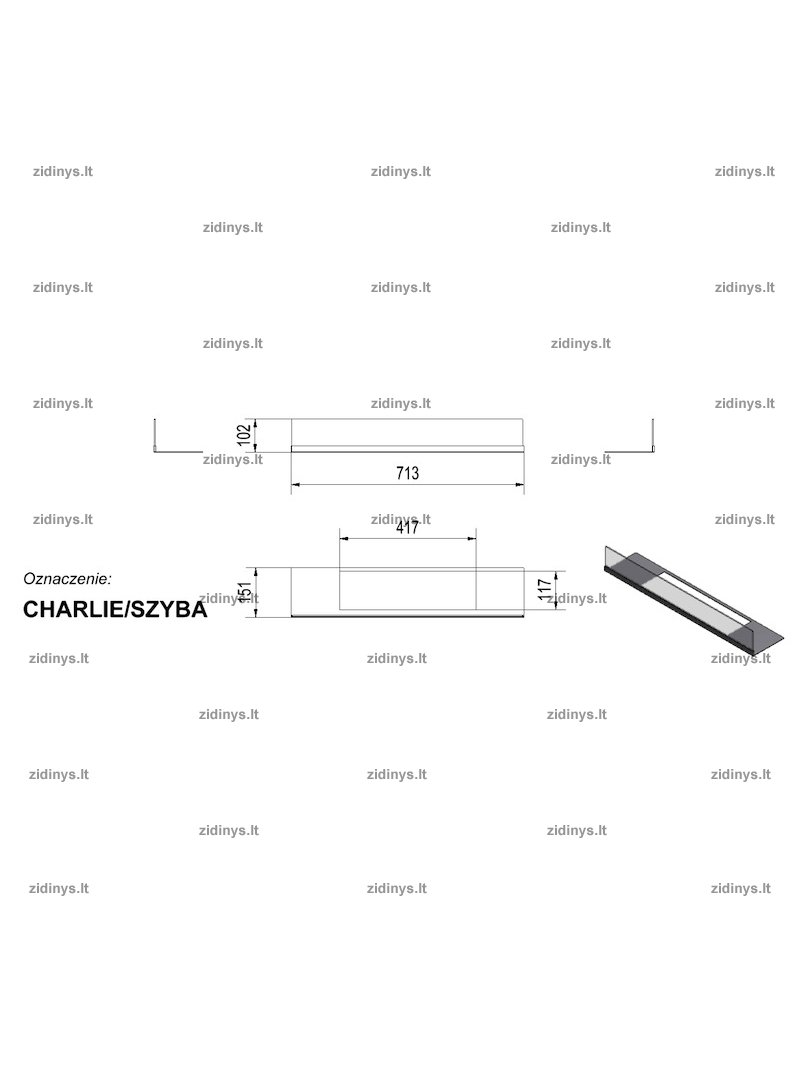 Stiklas biožidiniui Kratki Charlie 2 Stiklas biožidiniui Kratki Charlie 2
