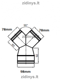 Trišakis Darco Ø100/2x80 mm 1