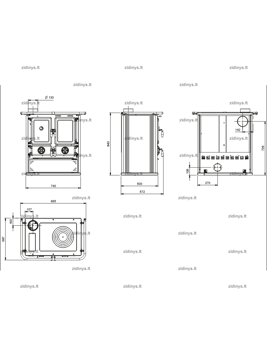 Viryklė NORDICA Rosetta Sinistra Steel 2