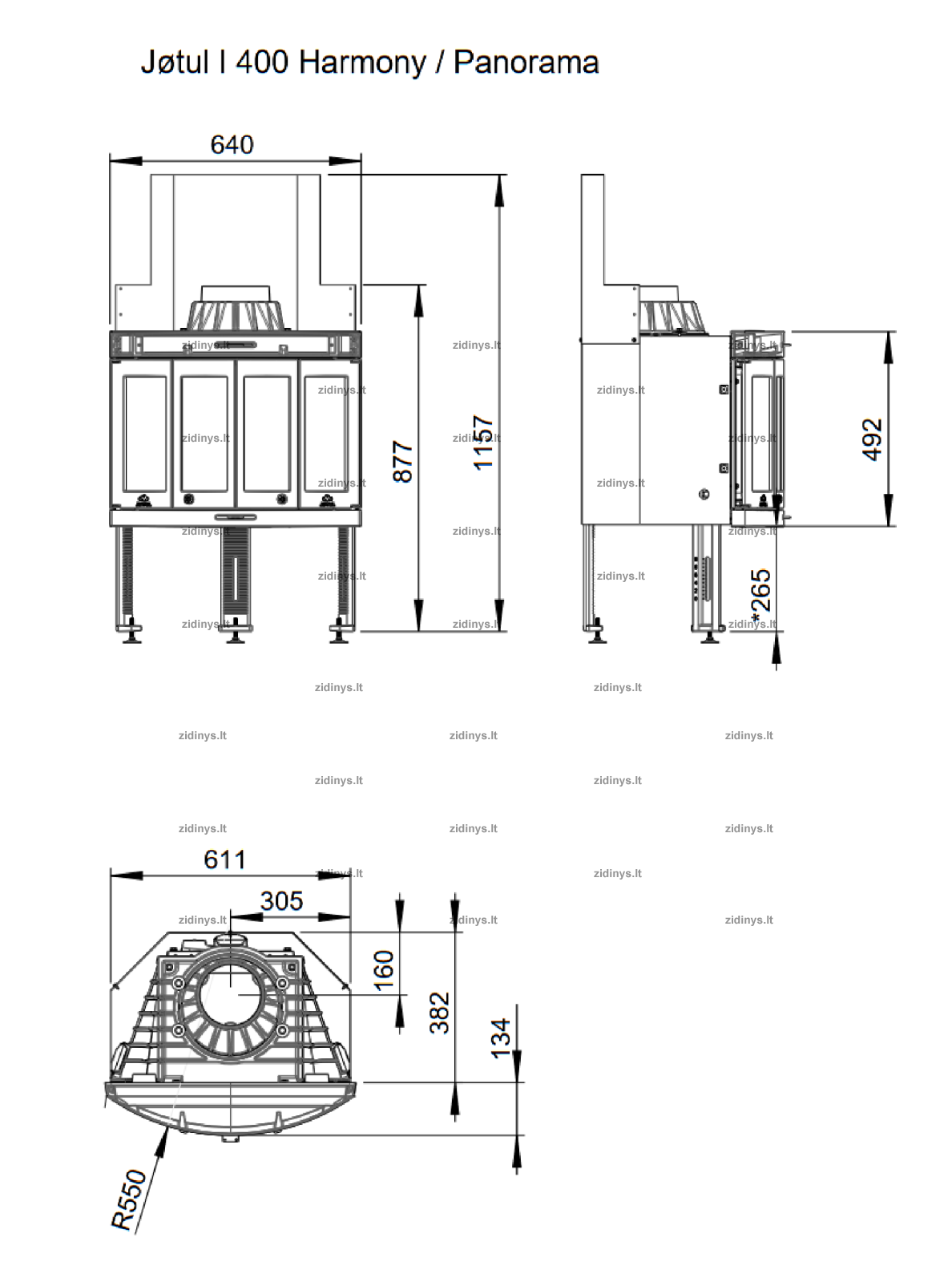 Židinys Jotul I 400 Harmony 3 Židinys Jotul I 400 Harmony 3