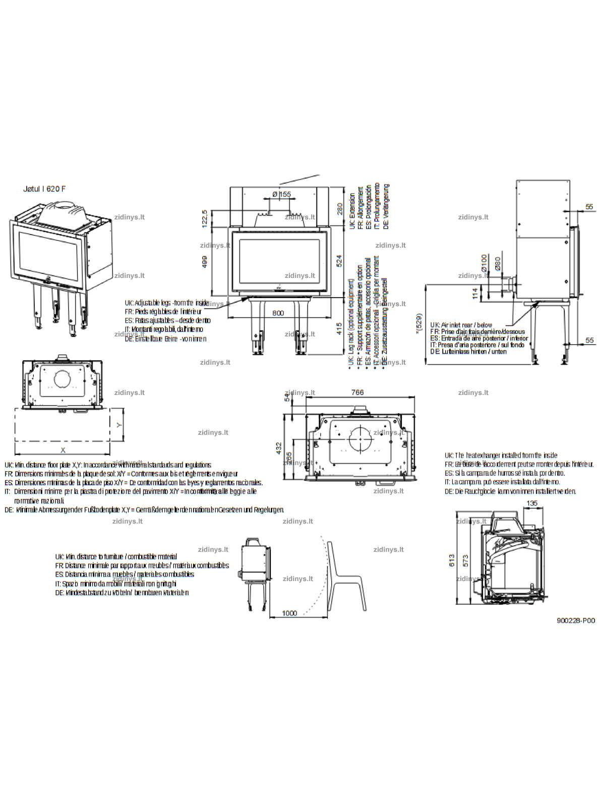 Židinys Jotul I 620 F 3 Židinys Jotul I 620 F 3
