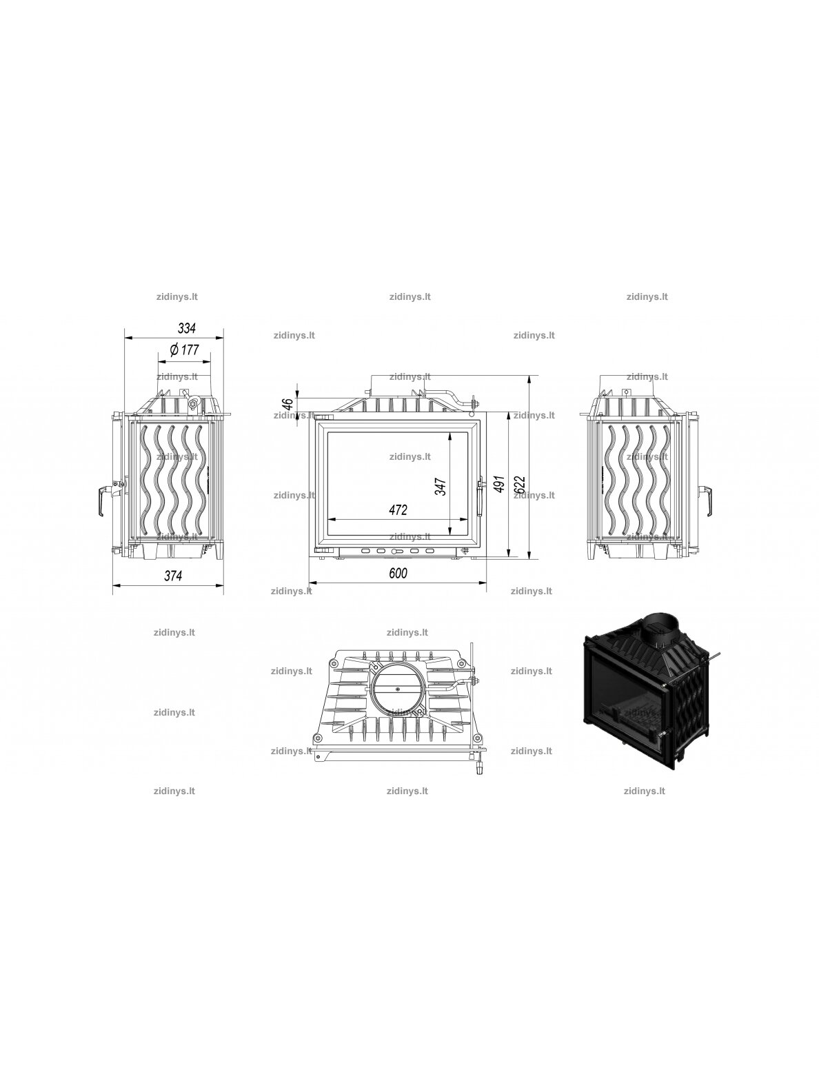 Židinys KRATKI Antek 10kw 4 Židinys KRATKI Antek 10kw 4