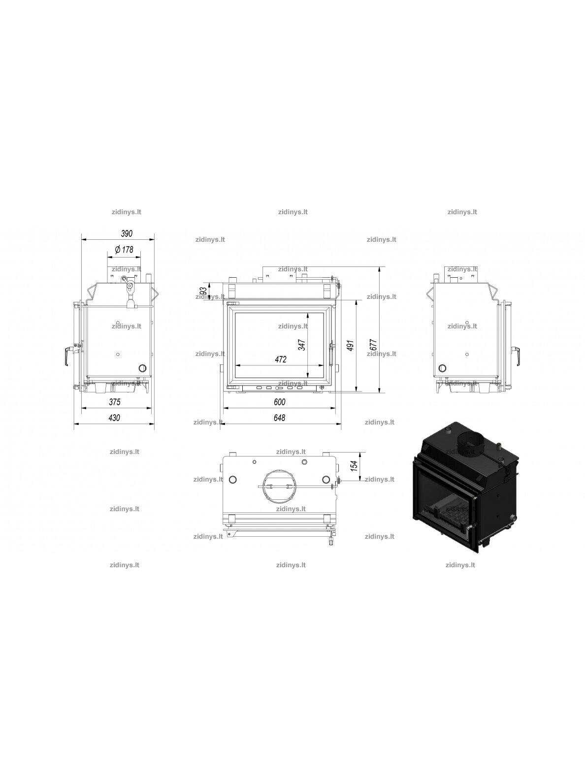 Židinys KRATKI Maja PW /8 KW 1 Židinys KRATKI Maja PW /8 KW 1