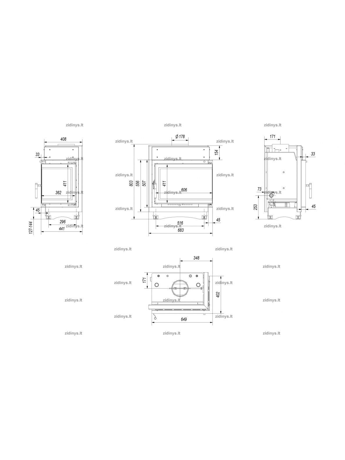 Židinys KRATKI Maja PW/P/BS /8 KW Deco 1 Židinys KRATKI Maja PW/P/BS /8 KW Deco 1