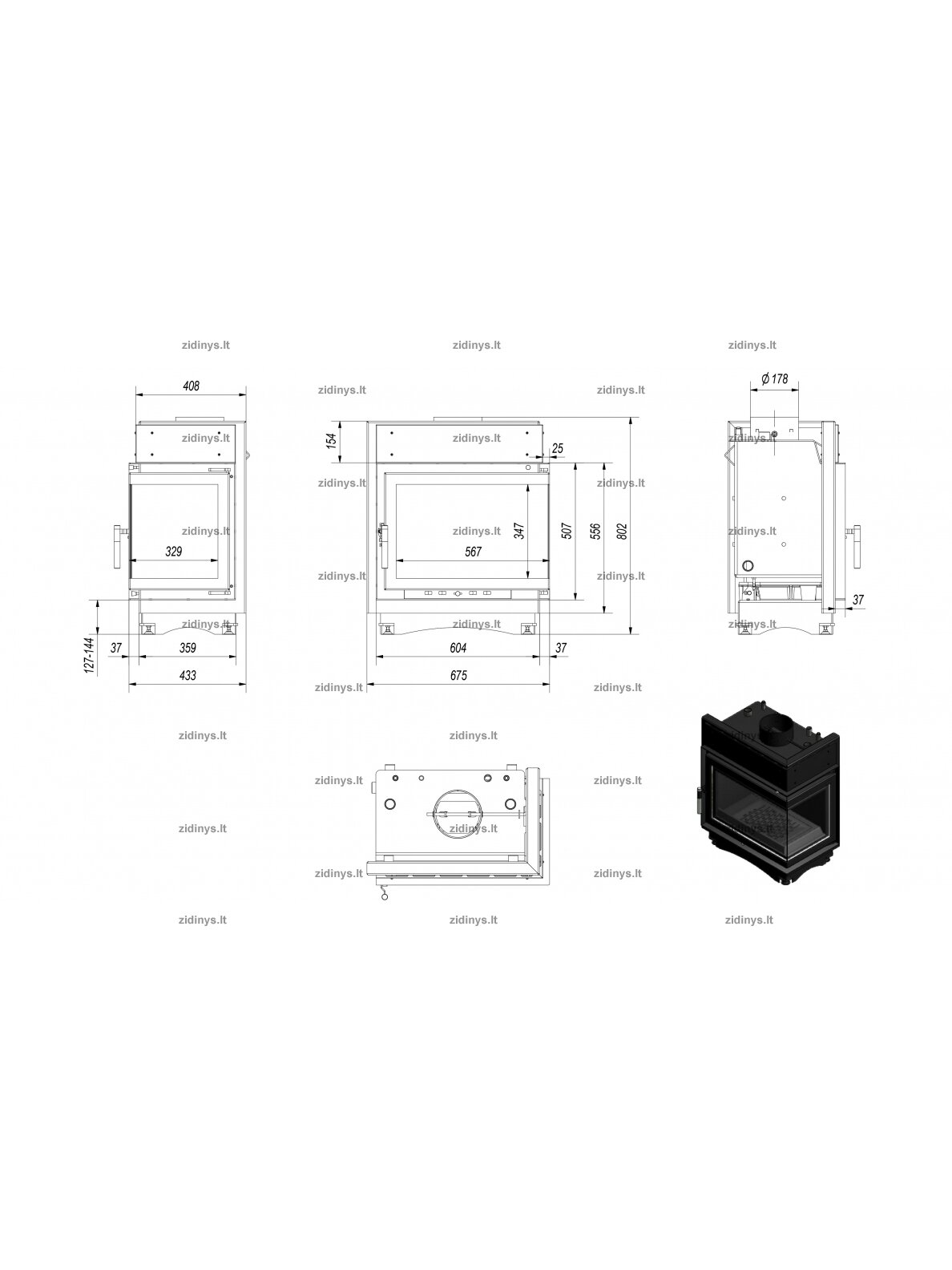 Židinys KRATKI Maja PW/P/BS /8 KW 1 Židinys KRATKI Maja PW/P/BS /8 KW 1