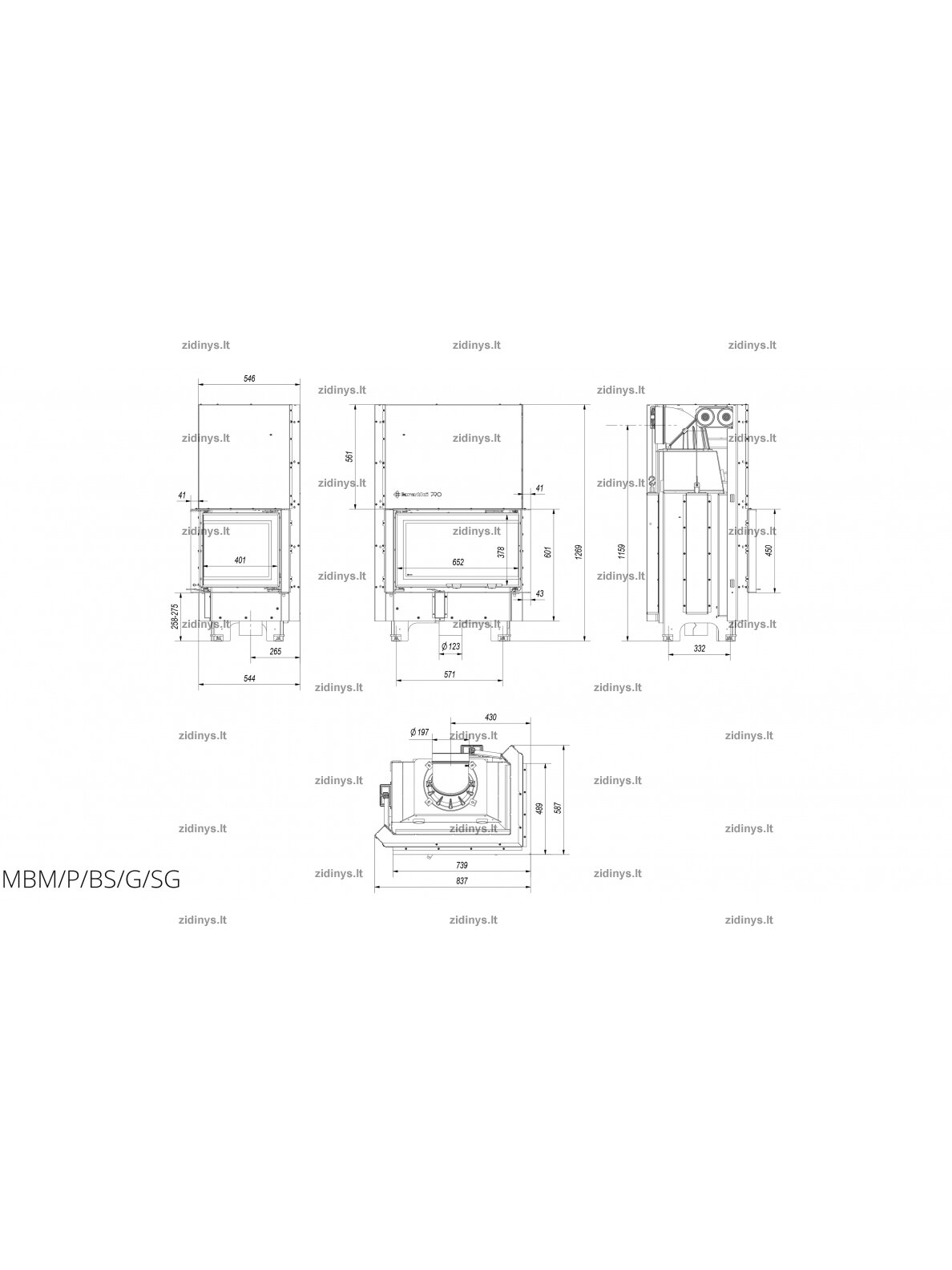 Židinys KRATKI MBM /P/BS/G 10kw SG 5 Židinys KRATKI MBM /P/BS/G 10kw SG 5