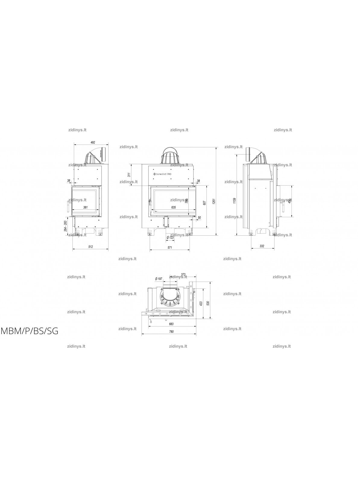 Židinys KRATKI MBM/P/BS 10 kw SG 5 Židinys KRATKI MBM/P/BS 10 kw SG 5