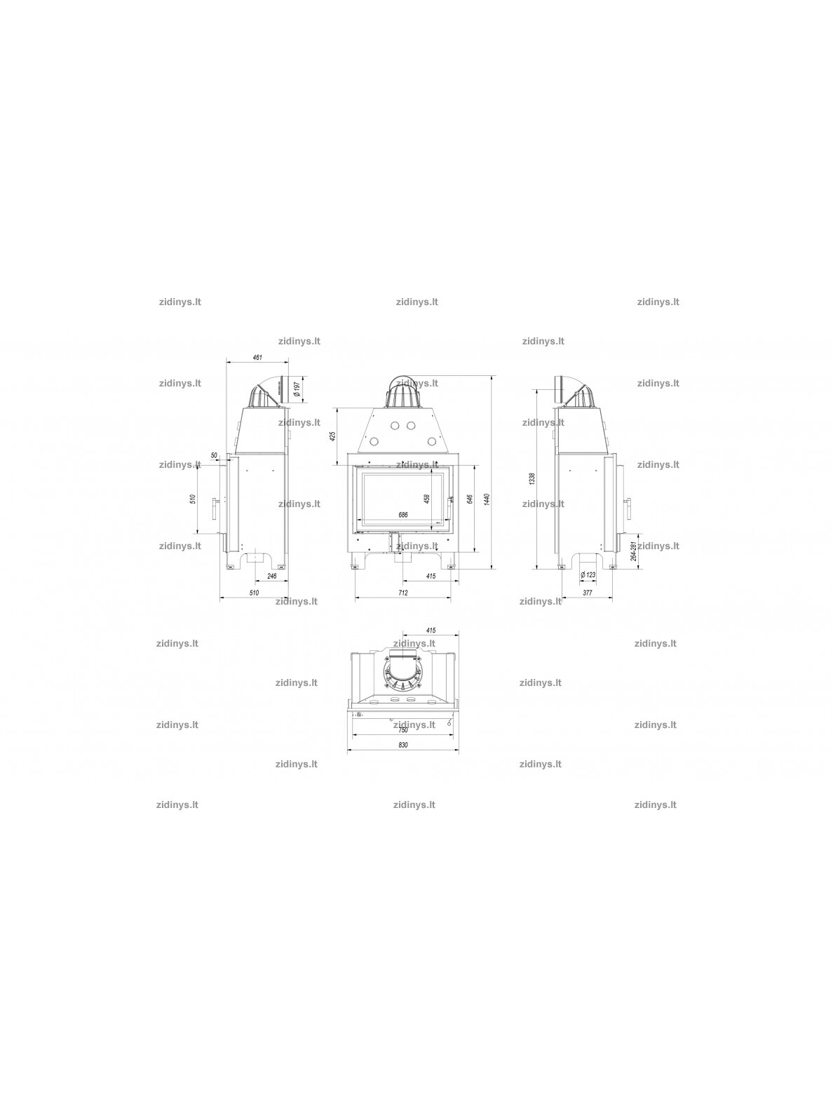 Židinys KRATKI MBO 15 kw 5 Židinys KRATKI MBO 15 kw 5