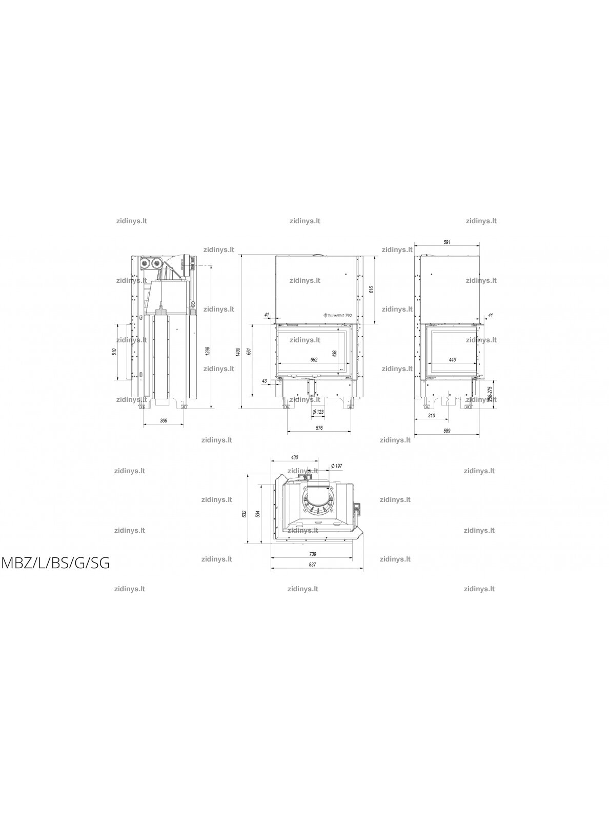 Židinys KRATKI MBZ /L/BS/G 13 kw SG 4 Židinys KRATKI MBZ /L/BS/G 13 kw SG 4