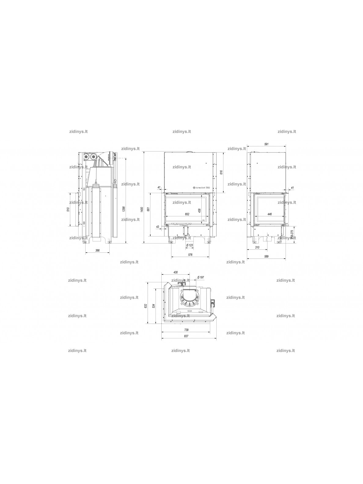 Židinys KRATKI MBZ /L/BS/G 13 kw 4 Židinys KRATKI MBZ /L/BS/G 13 kw 4