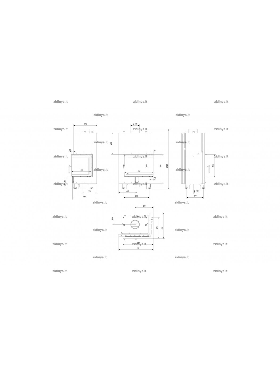 Židinys KRATKI MBZ/PW 13 KW L/BS 4 Židinys KRATKI MBZ/PW 13 KW L/BS 4