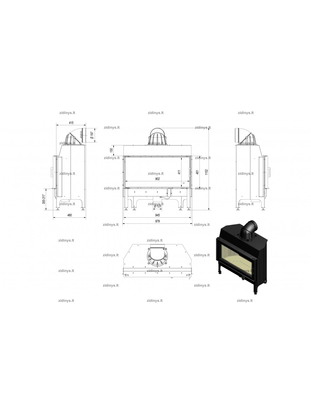 Židinys KRATKI Nadia 14 kw 4 Židinys KRATKI Nadia 14 kw 4