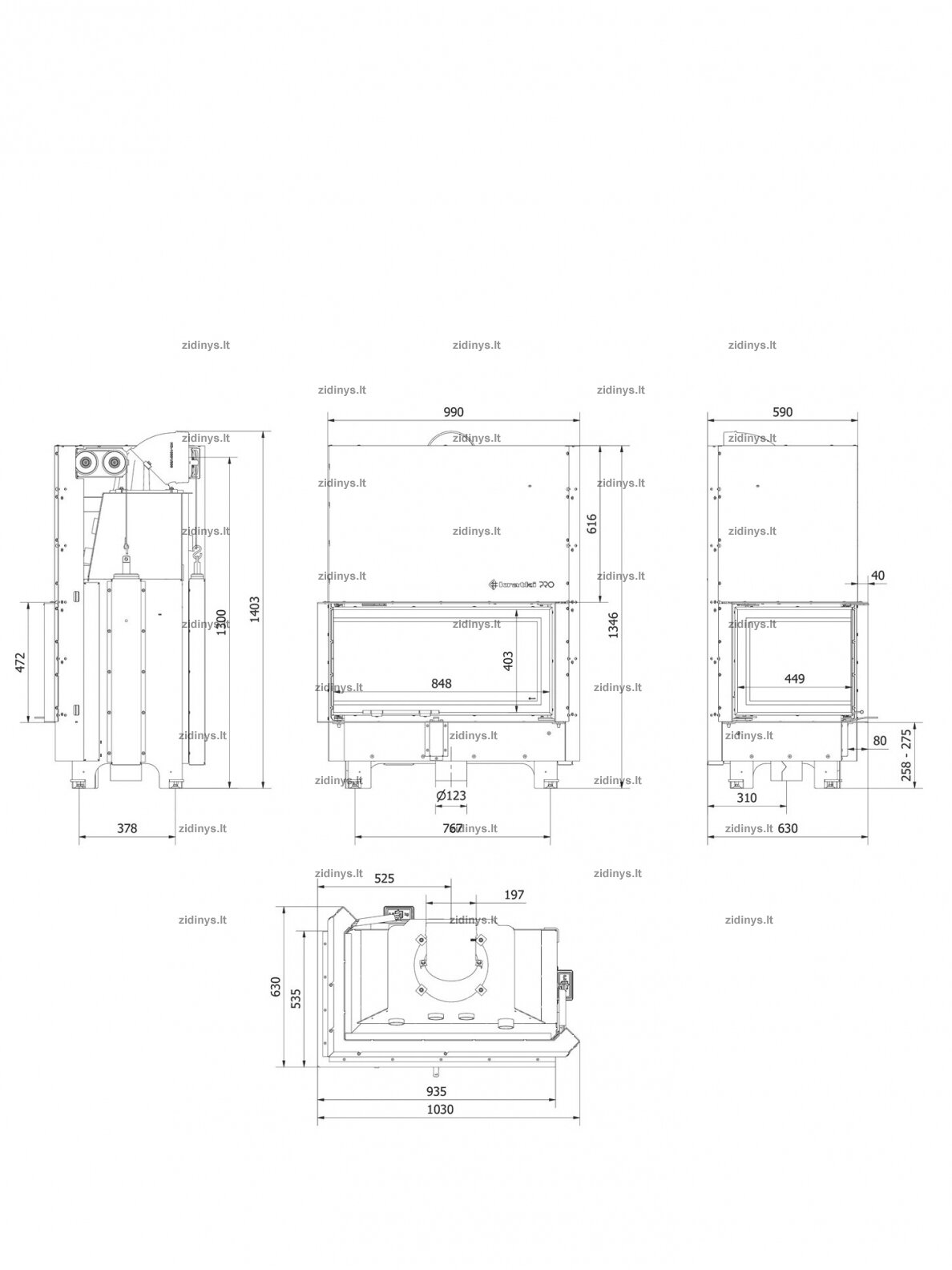 Židinys KRATKI Nadia /L/BS/G 14 kw 5 Židinys KRATKI Nadia /L/BS/G 14 kw 5