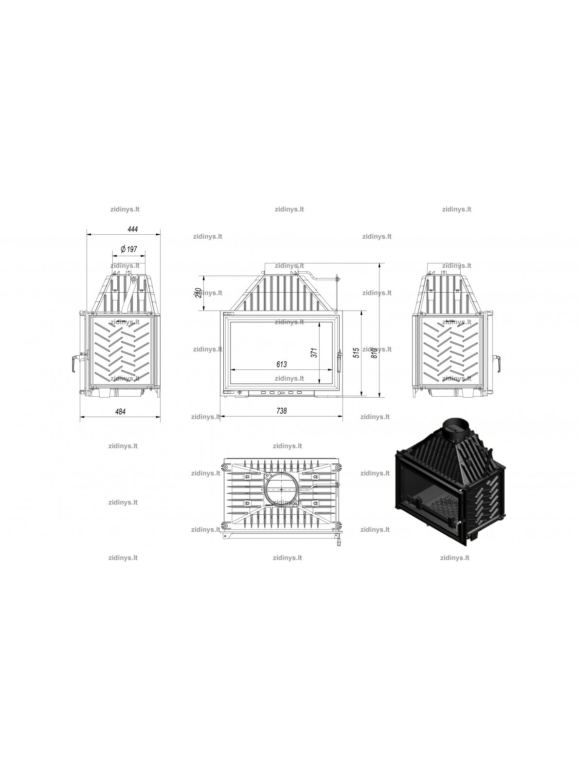 Židinys KRATKI Oliwia 16 kw 2 Židinys KRATKI Oliwia 16 kw 2