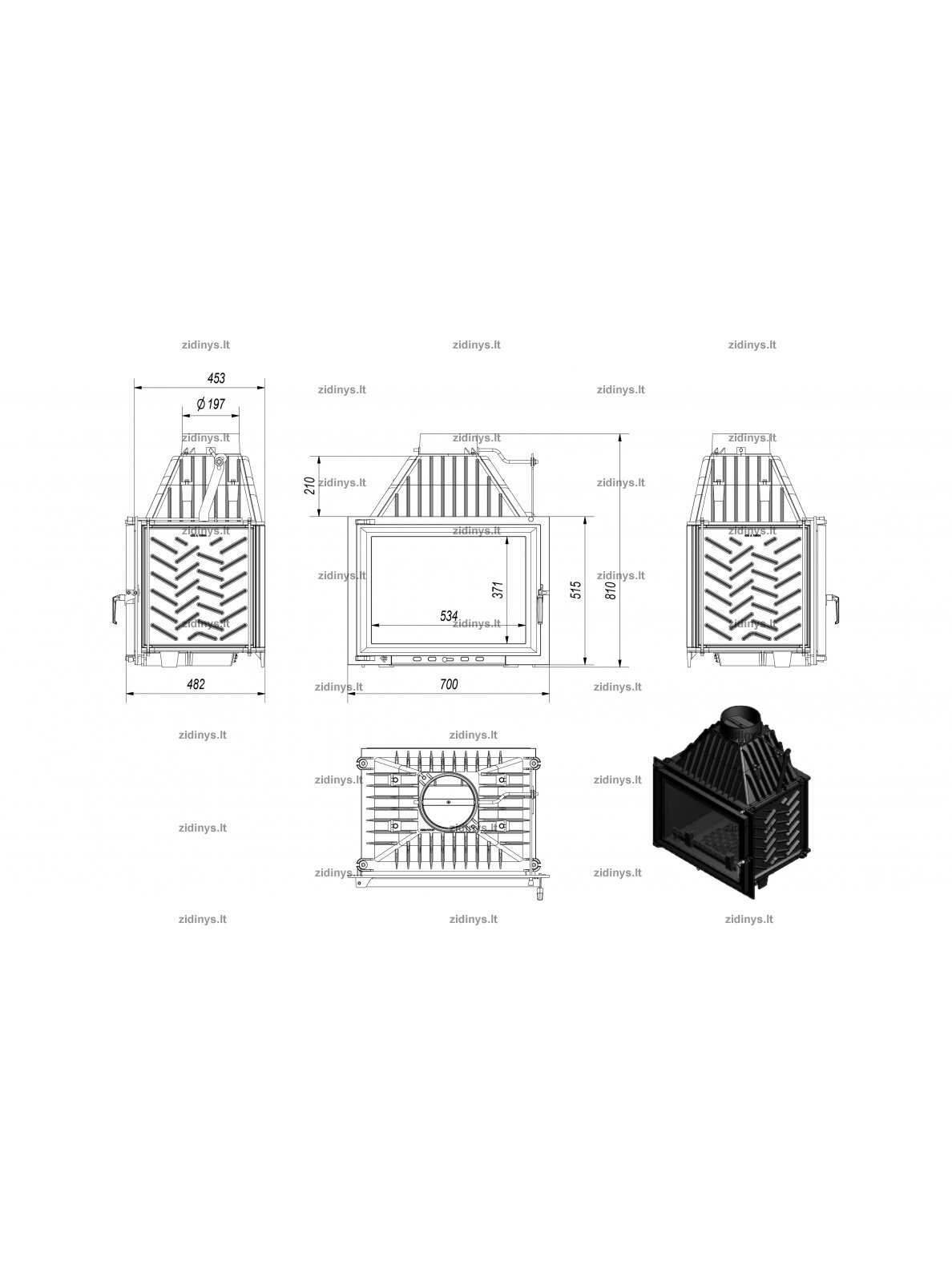 Židinys Kratki Zuzia 700 15 kw 1 Židinys Kratki Zuzia 700 15 kw 1