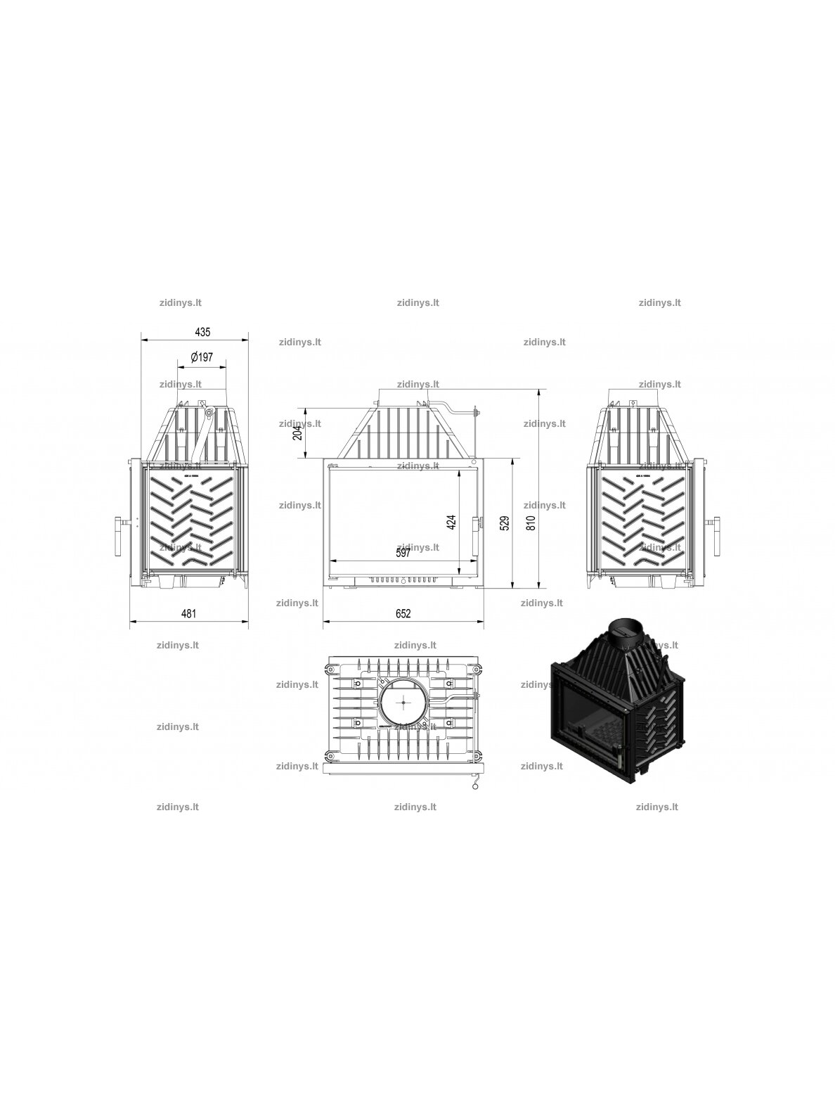 Židinys KRATKI Zuzia Deco 16 kw 2 Židinys KRATKI Zuzia Deco 16 kw 2