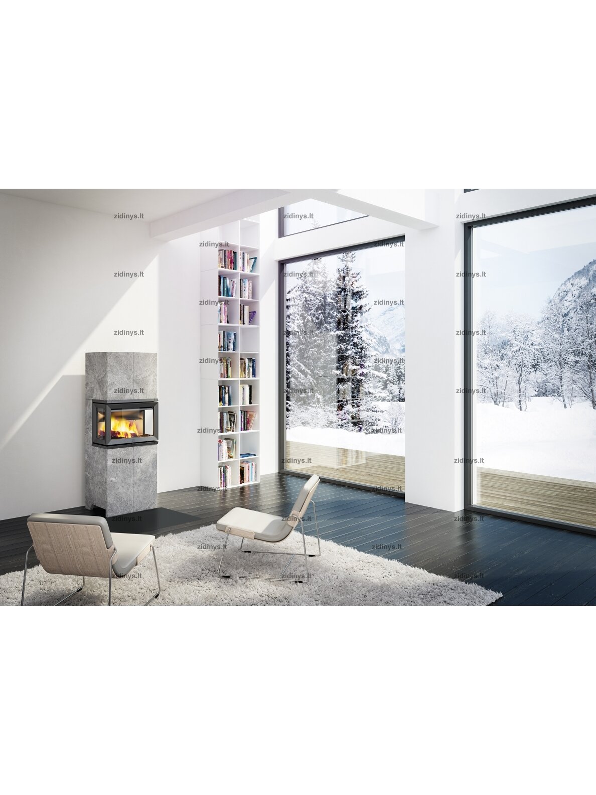 Židinys su apdaila Jotul FS 137 1 Židinys su apdaila Jotul FS 137 1