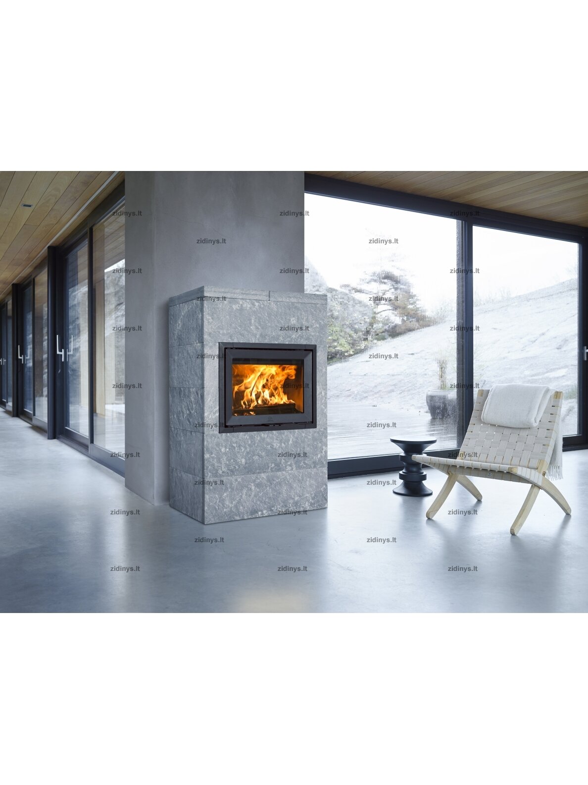 Židinys su apdaila Jotul FS 175 1 Židinys su apdaila Jotul FS 175 1
