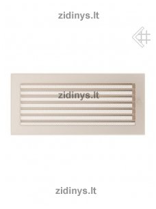 Židinio grotelės 17 x 37 kreminės su žaliuze