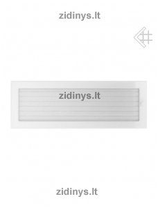 Židinio grotelės 17 x 49 baltos su žaliuze