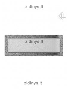 Židinio grotelės 17 x 49 juodai sidabrinės
