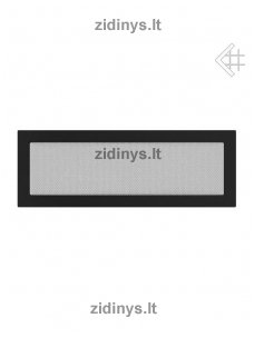 Židinio grotelės 17 x 49 juodos