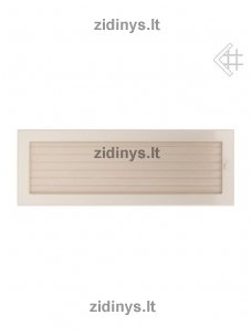 Židinio grotelės 17 x 49 kreminės su žaliuze