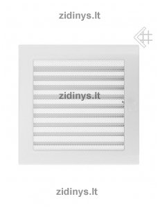 Židinio grotelės 22 x 22 baltos su žaliuze