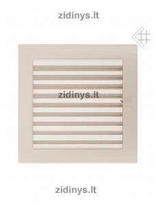 Židinio grotelės 22 x 22 kreminės su žaliuze