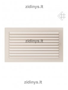 Židinio grotelės 22 x 37 kreminės su žaliuze